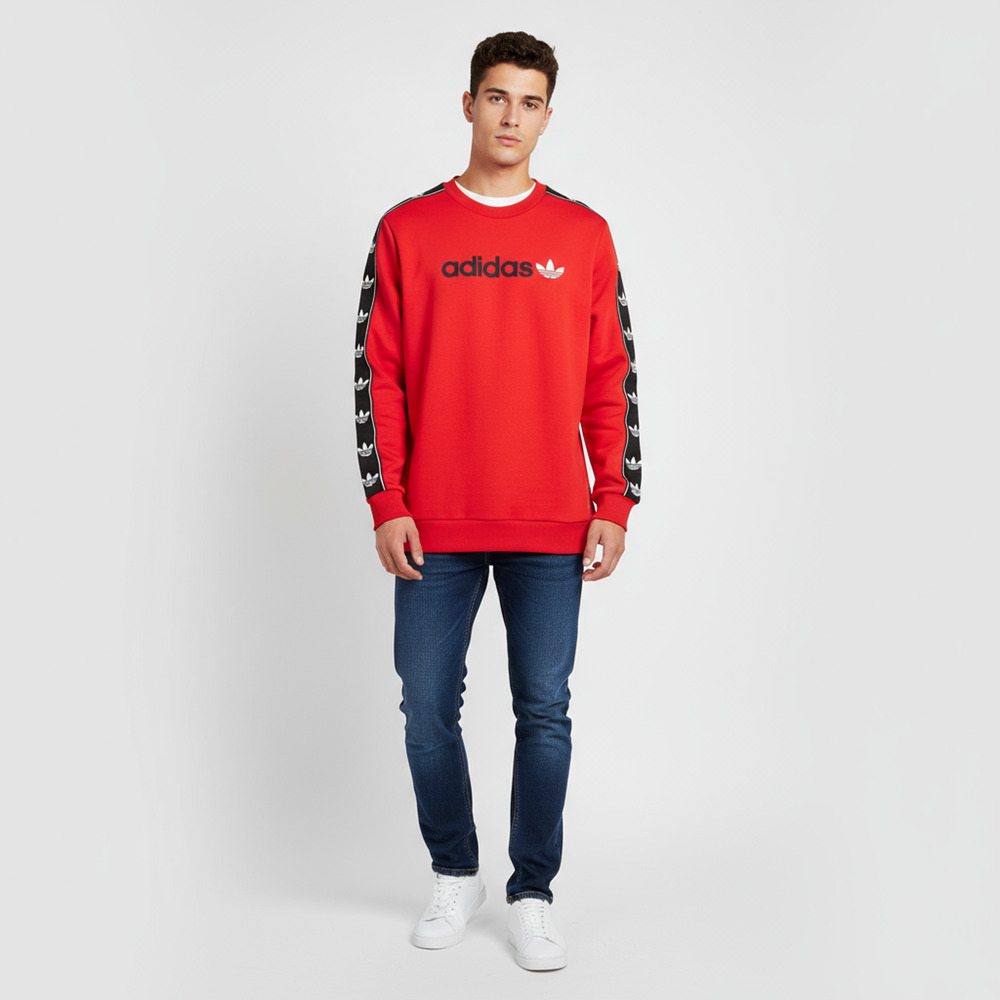 Adidas Sweatshirt Mens original XL vivid Red Crewneck new with tags - Picture 4 of 4